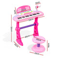 Keezi Kids Piano 37 Keys Electronic Keyboard w/ Stool Microphone Set