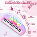 Keezi Kids Piano 37 Keys Electronic Keyboard w/ Stool Microphone Set