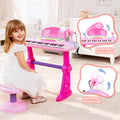 Keezi Kids Piano 37 Keys Electronic Keyboard w/ Stool Microphone Set