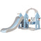 Keezi Kids Slide Swing Set Basketball Hoop 170cm Blue Outdoor