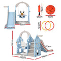 Keezi Kids Slide Swing Set Basketball Hoop 170cm Blue Outdoor