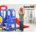 Keezi 120cm Kids Slide Swing Basketball Hoop Playground Set Blue