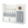 Keezi Kids Bookshelf Toy Storage 3-Tier Organizer 2 Bins Cabinets