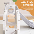 Keezi Kids Slide Swing Set Basketball Hoop 132cm Grey