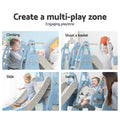 Keezi Kids Slide Swing Set Basketball Hoop 170cm Blue Playground