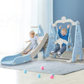 Keezi Kids Slide Swing Set Basketball Hoop 170cm Blue Playground
