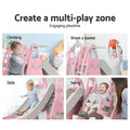 Keezi Kids Slide Swing Set Basketball Hoop 170cm Pink Playground