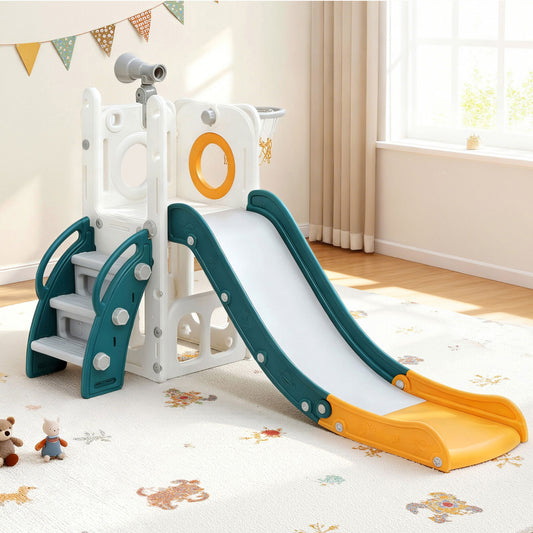 Keezi Kids Slide Basketball Hoop Outdoor Playground Toys Telescope
