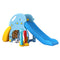 Keezi Kids Slide Playground Set 120cm Blue w/ Basketball Hoop