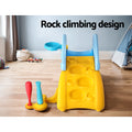 Keezi Kids Slide Playground Set 120cm Blue w/ Basketball Hoop