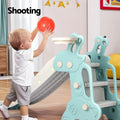Keezi Kids Slide Basketball Hoop 140cm Blue Outdoor Playground