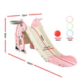 Keezi Kids Slide 125cm Basketball Hoop Outdoor Playground Dragon Pink