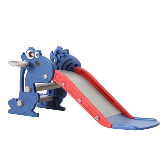 Keezi Kids Slide Basketball Hoop Playground 90cm Blue Dragon