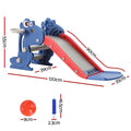 Keezi Kids Slide Basketball Hoop Playground 90cm Dragon Blue