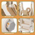 Keezi Kids Slide Swing Set Basketball Hoop 160cm Beige Playground
