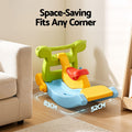 Keezi Kids Slide Set Toddler Indoor Playset Rocking Horse Ring Toss Multi Colour