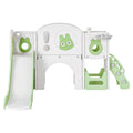 Keezi Kids Slide Swing Set Ball Hoop Rings Football Green Outdoor