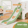 Keezi Kids Slide Swing Set Ball Hoop Rings Football Green Outdoor