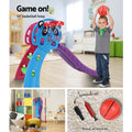 Keezi Kids Slide 100cm Basketball Hoop Indoor Outdoor Playground Blue