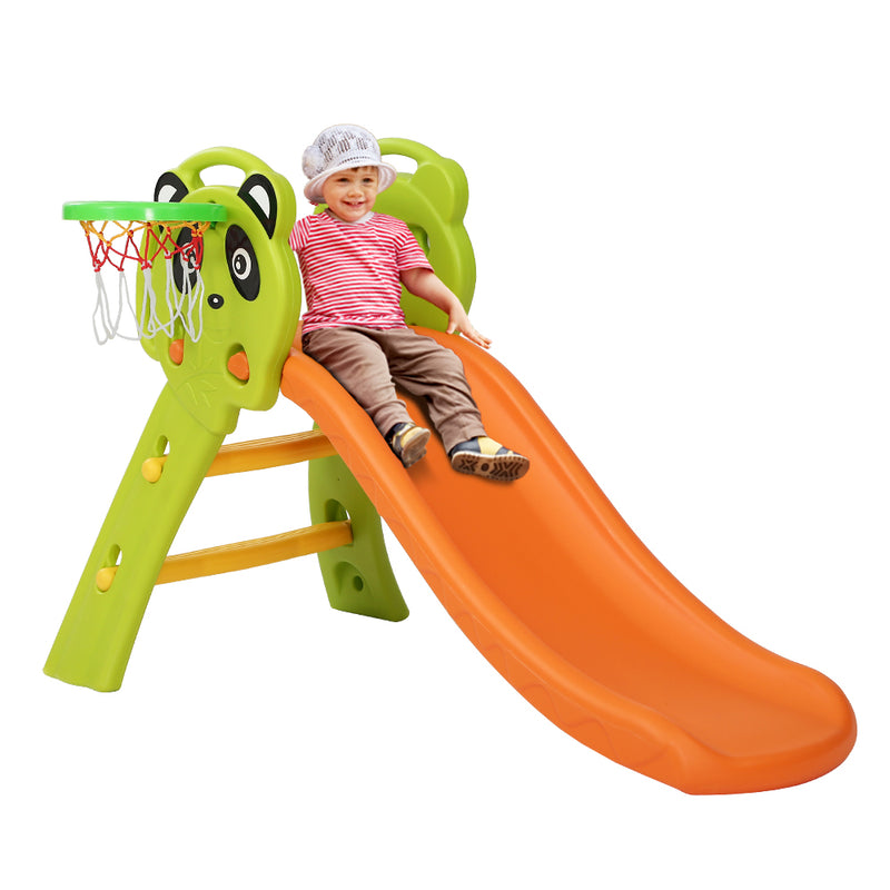 Keezi Kids Slide 100cm Basketball Hoop Orange Indoor Outdoor