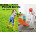 Keezi Kids Slide 100cm Basketball Hoop Orange Indoor Outdoor