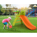 Keezi Kids Slide 100cm Basketball Hoop Orange Indoor Outdoor