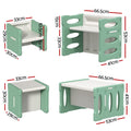 Keezi 3PCS Kids Table Chairs Set HDPE Plastic