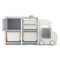 Keezi Toy Storage Organizer 4 Bins Car Shaped Cabinet Kids Playroom