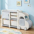 Keezi Toy Storage Organizer 4 Bins Car Shaped Cabinet Kids Playroom