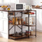 Artiss 90CM 3-Tier Microwave Rack 2 Power Outlets 6 Hooks
