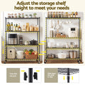 Artiss 4-Tier Kitchen Rack Shelf with Wheels Shelving 152x45x187CM Adjustable Metal Storage Shelves