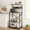 Artiss 4-Tier Microwave Rack 2 Power Outlets 6 Hooks Storage Shelf