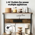 Artiss 4-Tier Microwave Rack 2 Power Outlets 6 Hooks Storage Shelf