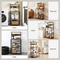 Artiss 4-Tier Microwave Rack 2 Power Outlets 6 Hooks Storage Shelf