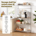 Artiss 4-Tier Metal Kitchen Rack Shelf Silver Storage Shelves Organizer Microwave Stand 90cmx151cm