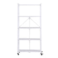 Artiss 5-Tier Foldable Kitchen Bakers Rack 71x160cm Microwave Stand White