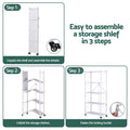 Artiss 5-Tier Foldable Kitchen Bakers Rack 71x160cm Microwave Stand White
