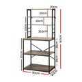 Artiss 6-Tier Microwave Shelf Rack 80cm x 167cm 6 Hooks