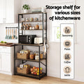 Artiss 6-Tier Microwave Shelf Rack 80cm x 167cm 6 Hooks