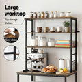 Artiss 6-Tier Microwave Shelf Rack 80cm x 167cm 6 Hooks