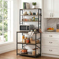 Artiss 6-Tier Microwave Shelf Rack 80cm x 167cm 6 Hooks