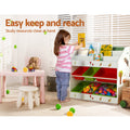 Keezi Kids Bookshelf 3 Tier Toy Storage Organiser 6 Bins