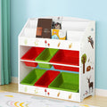Keezi Kids Bookshelf 3 Tier Toy Storage Organiser 6 Bins