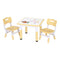 Keezi Kids Table 2 Chairs Height Adjustable Yellow Activity Desk 3-8yrs
