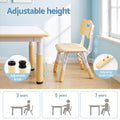 Keezi Kids Table 2 Chairs Height Adjustable Yellow Activity Desk 3-8yrs
