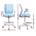 Keezi Kids Study Chair Adjustable Wheels Footrest Blue