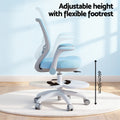 Keezi Kids Study Chair Adjustable Wheels Footrest Blue