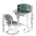 Keezi Kids Study Desk Chair Set Adjustable Ergonomic Green LED