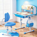 Keezi Kids Study Desk Chair Set Adjustable LED Lamp Blue