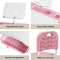 Keezi Kids Adjustable Study Desk Chair Set LED Lamp Pink